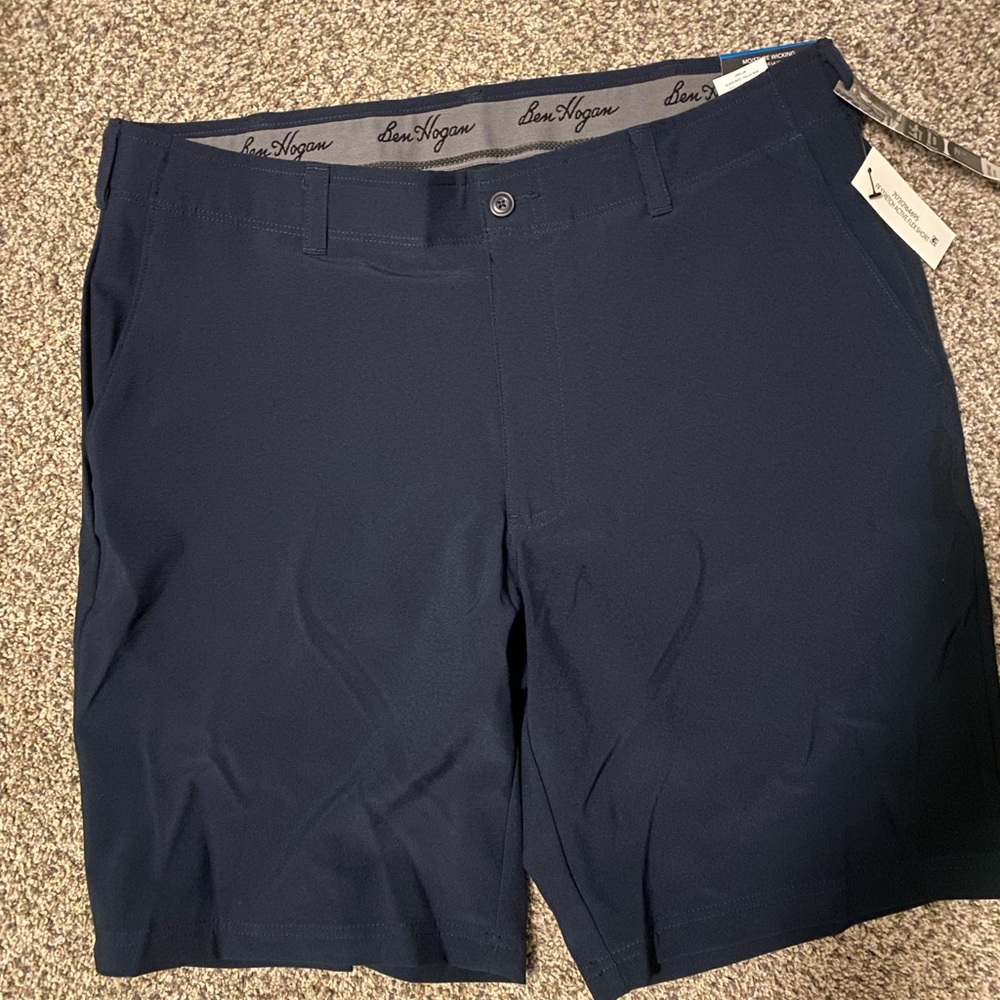 Hogan Navy Men's Flat Front Performance Shorts